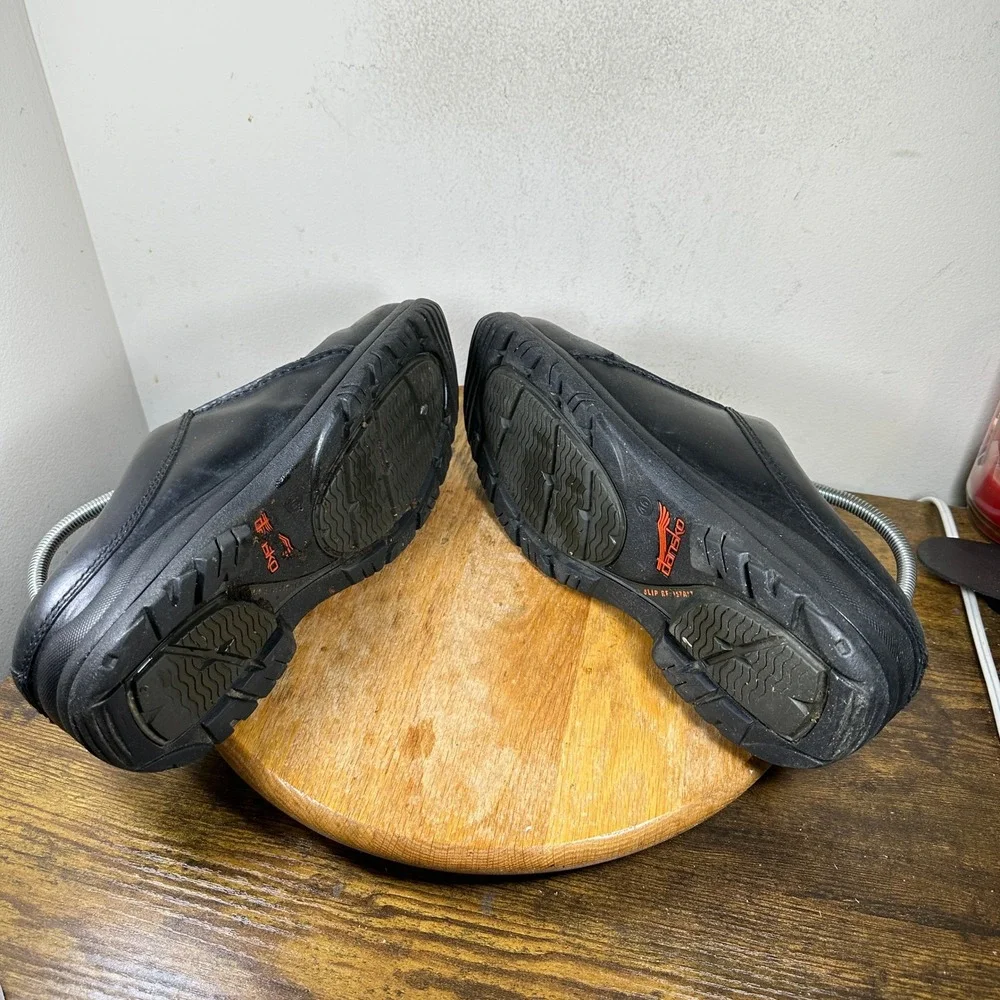 Dansko wil Mens Black Leather Clogs Size 46 12.5